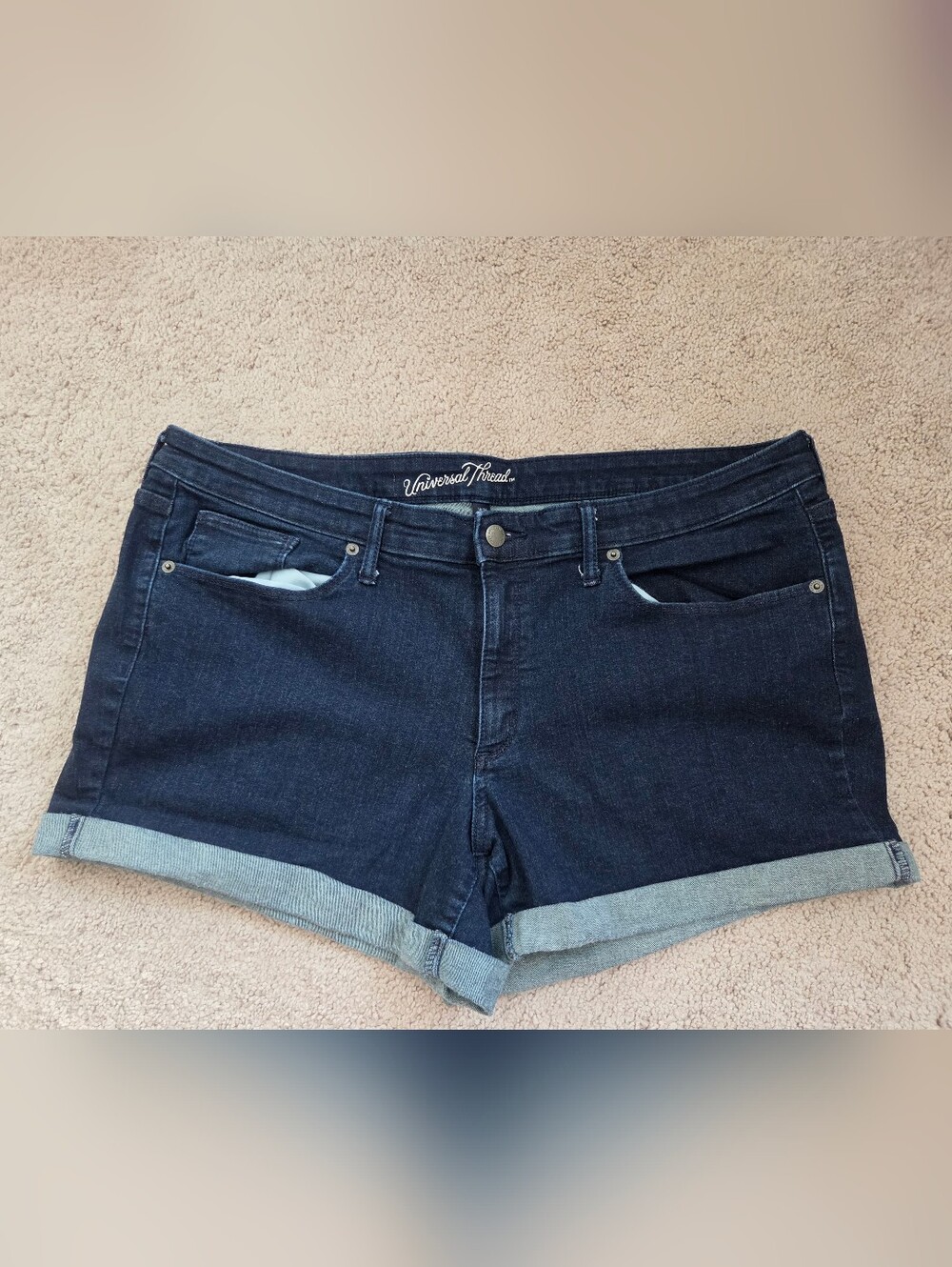 Universal Thread Mid-rise Dark Wash Denim Shorts